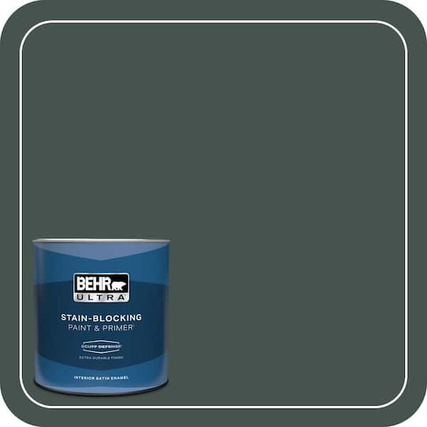 BEHR ULTRA 1 qt. Home Decorators Collection #HDC-WR16-05 Evergreen Field Extra Durable Satin Enamel Interior Paint & Primer