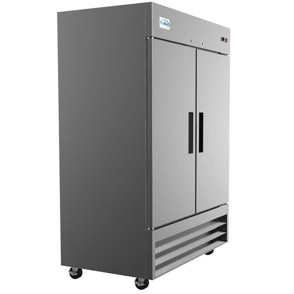 Koolmore 39 in. Commercial Stainless Steel 2-Door Reach-In Freezer, 35 Cu. ft., RIF-2D-SS35C