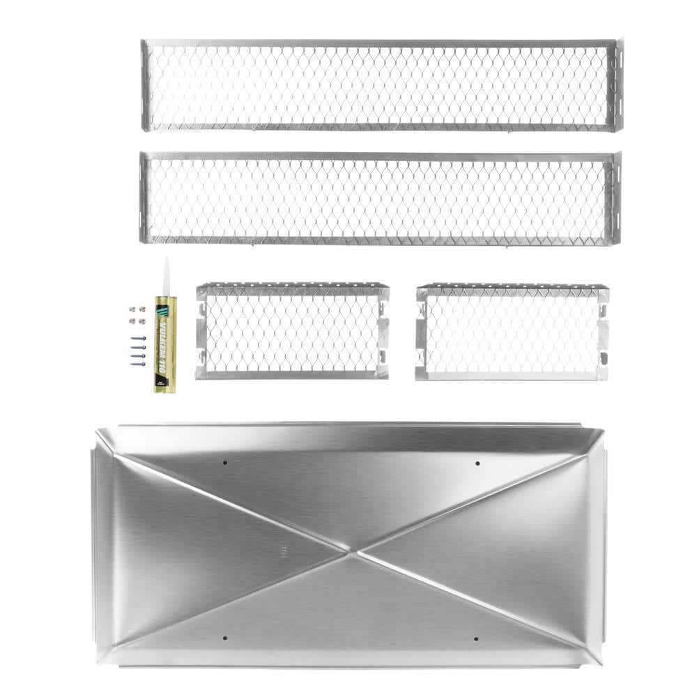 41" x 17" Silver Stainless Steel Chimney Cap