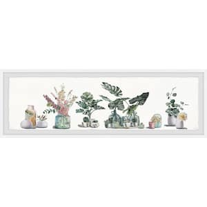 "Tropical Container Garden" by Parvez Taj Framed Nature Art Print 10 in. x 30 in.