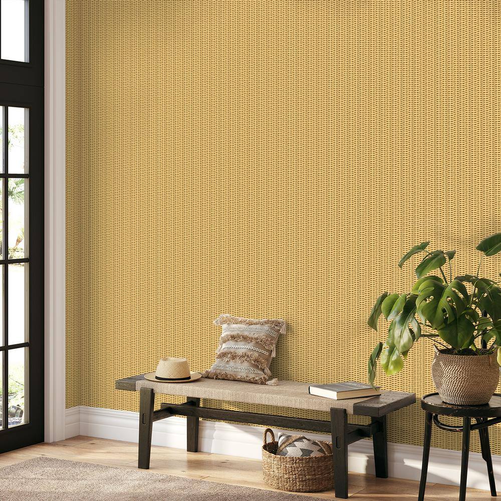 Sisal Wicker Peel and Stick Wallpaper Roll, 20.5" x 18'