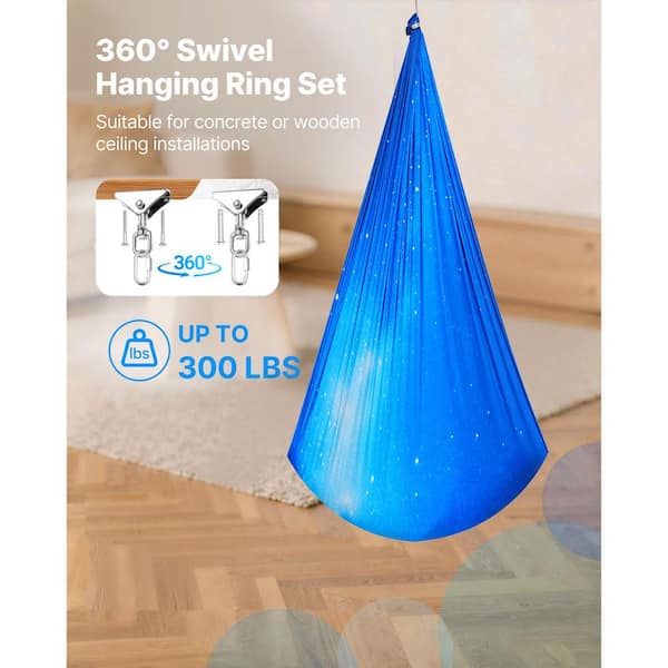 SKYSHALO Sensory Swing, for Kids, Double-Layer Hammock, 360