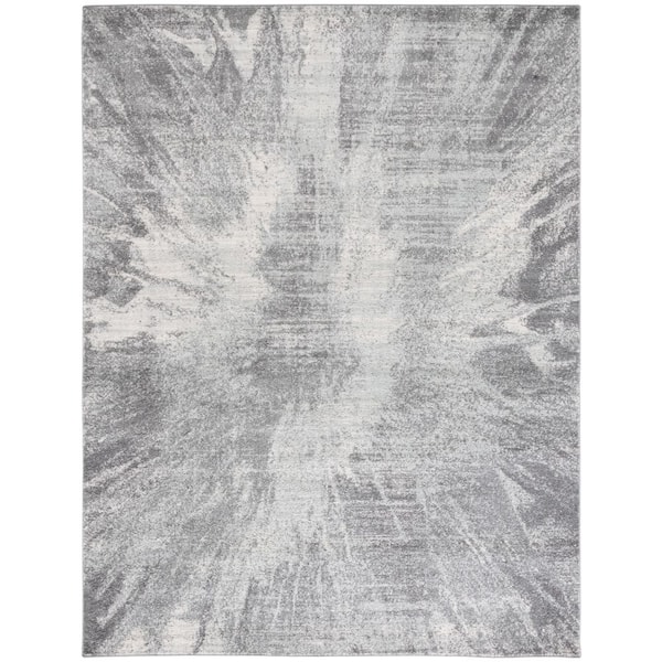 Tulum 12 ft. x 15 ft. Ivory/Gray Abstract Area Rug