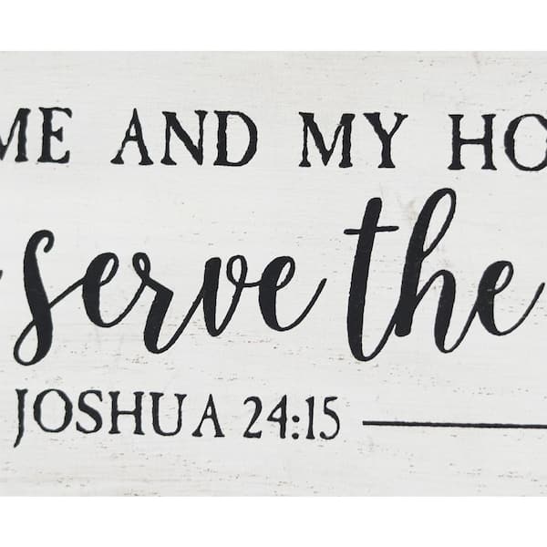 Paris Loft As for Me and My House We Will Serve The Lord Wood Rustic Wall Sign 