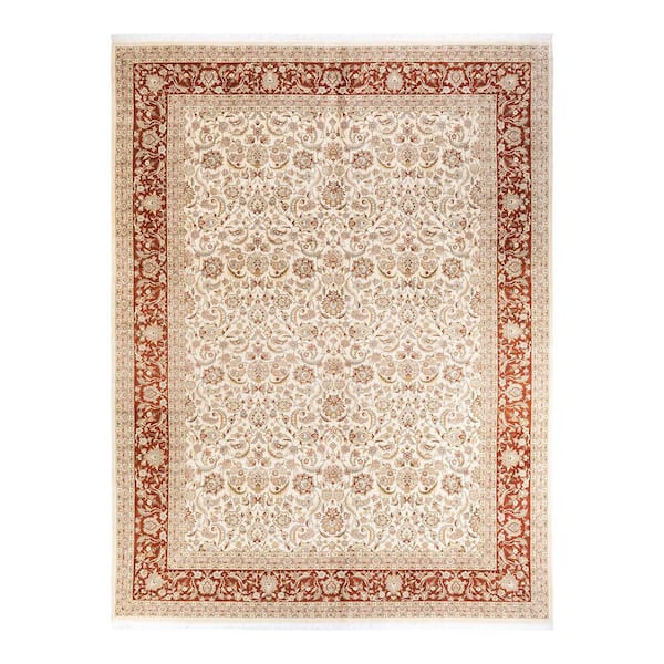Solo Rugs Mogul One-of-a-Kind Traditional Ivory 9 ft. 2 in. x 12 ft. 2 in. Oriental Area Rug