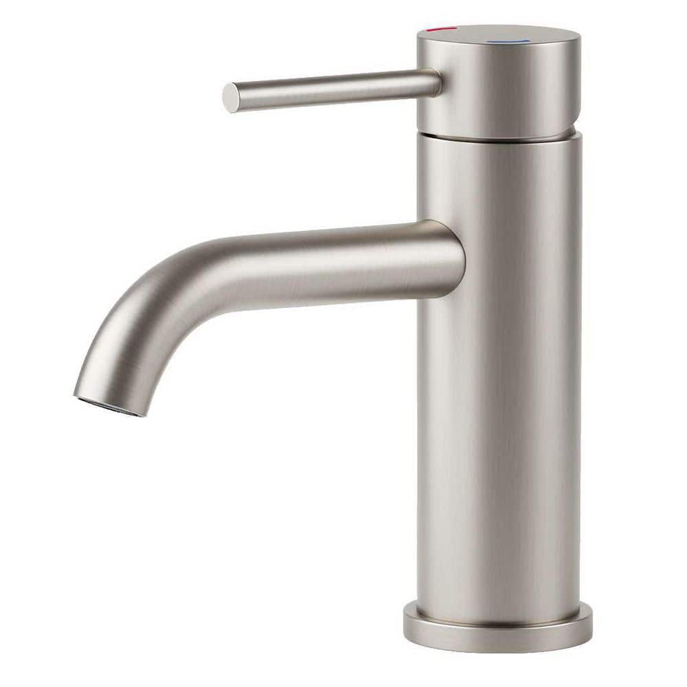 Single Handle Single Hole Bathroom Faucet Lavatory Faucet with Supply Lines in Brushed Nickel price history on PriceWatchPro