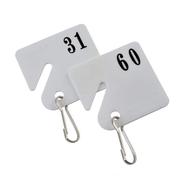Buddy Products Plastic Key Tags Numbered 31 to 60