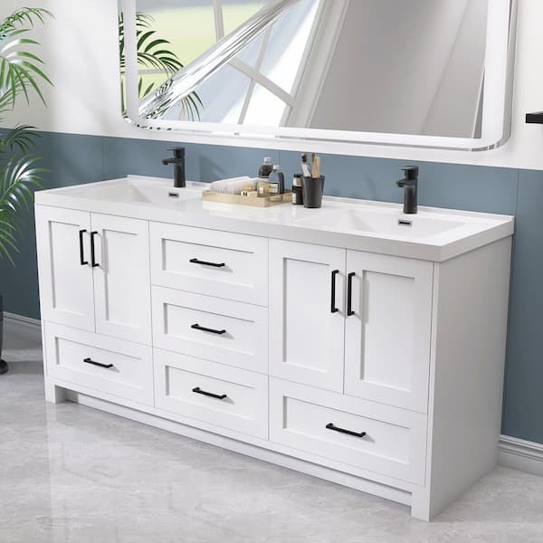 Zeafive Wina 72 in. Double Sinks Bath Vanity Cabinet without Top