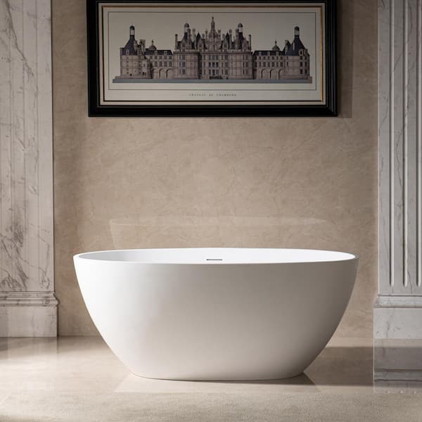 Source Pensen Custom Size Bathtub Luxury Bathroom Artificial White Acrylic  Resin Solid Surface Stone Bathtub on m.