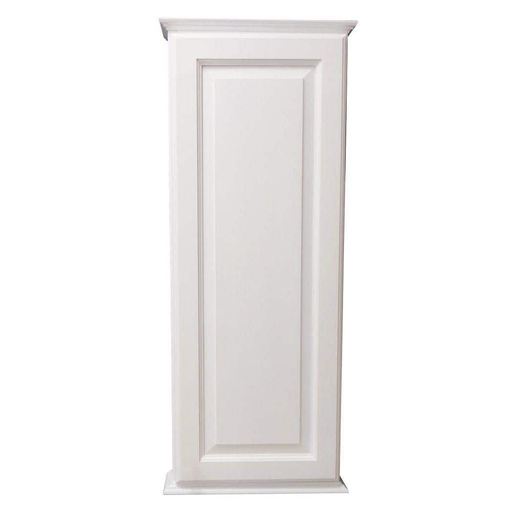 Aventura 15.5 in. W x 49.5 in. H x 8 in. D White Enamel Wood Surface Mount Wall Cabinet price history on PriceWatchPro