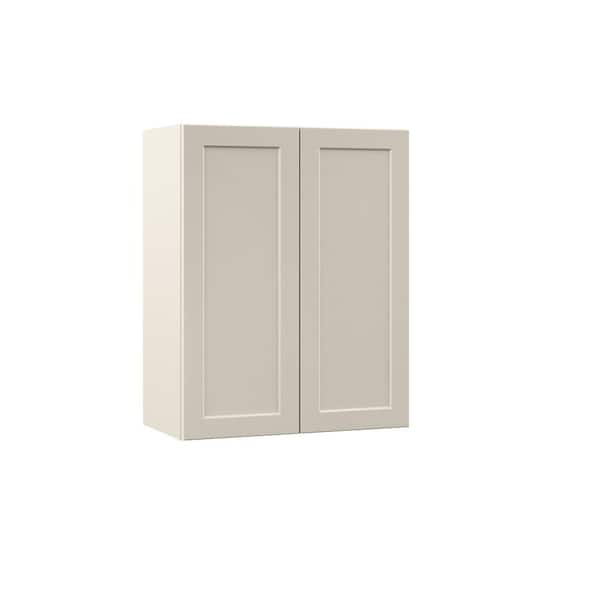 Hampton Bay Designer Series Melvern 24 in. W 12 in. D 30 in. H Assembled Shaker Wall Kitchen Cabinet in Cloud