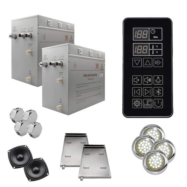 Superior SteamPoint Plus 24kW Steam Bath Generators, Self-Draining, Bluetooth Digital Keypad, Drip Pans, White Lights