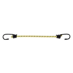 13 in. Yellow Bungee Cord with Coated Hooks