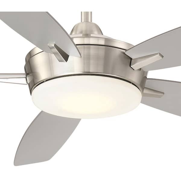 Minka-Aire F690L-BN/SL Espace 52" Brushed Nickel w/Silver Blades Ceiling Fan 