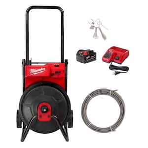 M18 18V Lithium-Ion 3/8 in. x 75 ft. Cable Cordless Drain Cleaning Drum Machine Kit