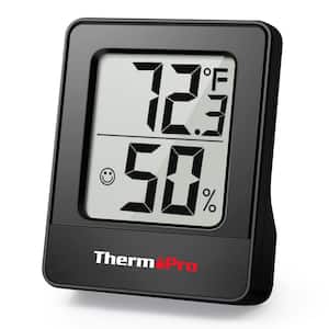 Black Digital Thermometer Indoor Hygrometer with Temperature and Humidity Monitor