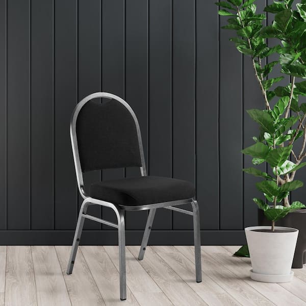 National Public Seating 9200-Series Ebony Black Seat / Silver Vein