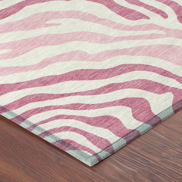Chantille Machine Washable Indoor/Outdoor Abstract ACN2523 Pink 3 ft. x 4 ft. Area Rug