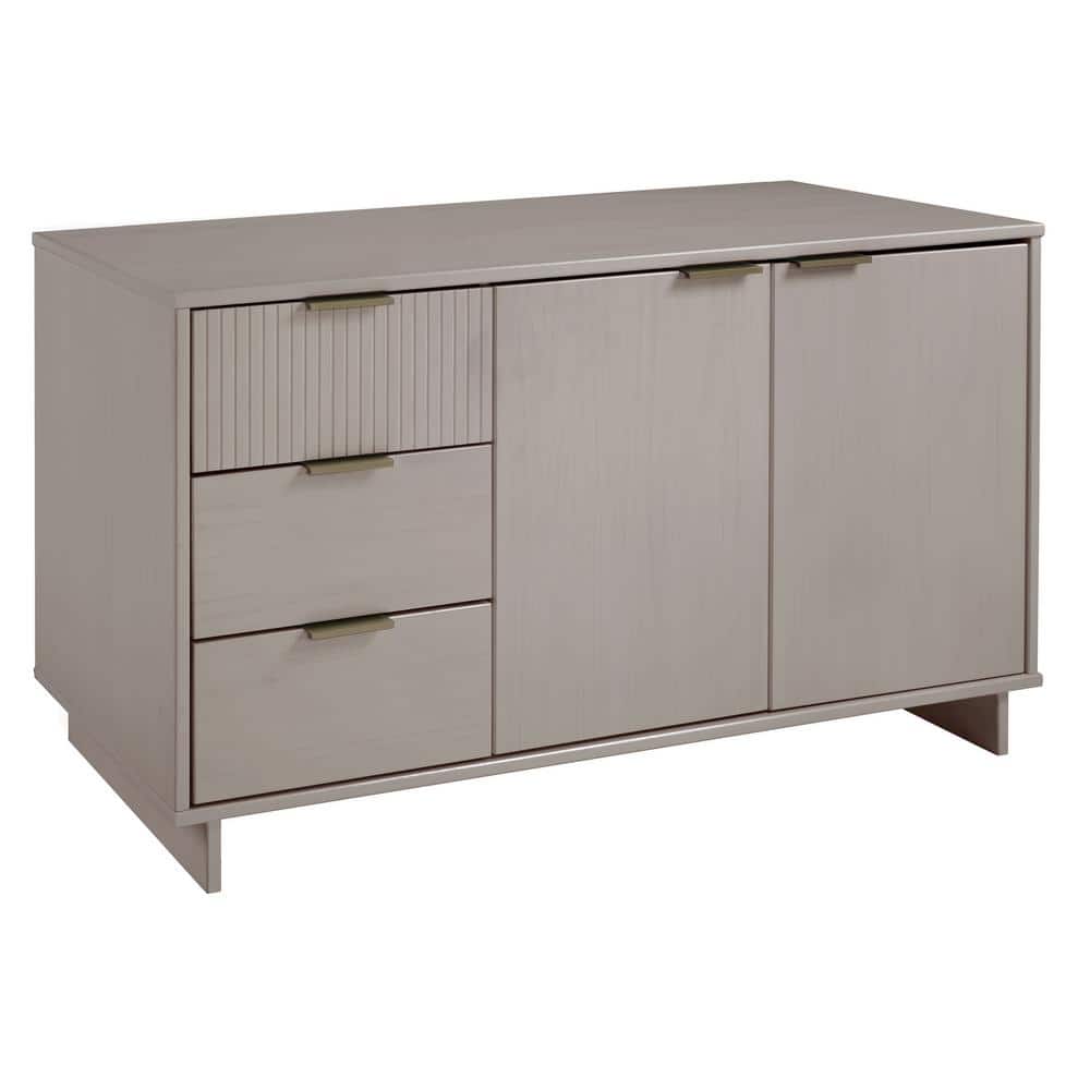 Granville Light Grey 55" Modern 3 Drawer Buffet Sideboard