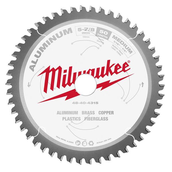 Milwaukee 5-7/8 in. x 50 Carbide Teeth Aluminum Cutting Circular Saw Blade