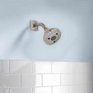 Lavmere 7-Spray 4.2 in. Single Wall Mount Fixed Shower Head in Brushed Nickel