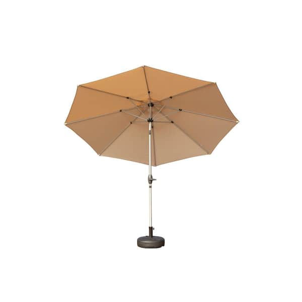 10 ft. Aluminum Market Patio Umbrella in Beige with Vent