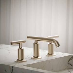 Purist 2-Handle 8 in. Widespread Bathroom Faucet with Low Lever Handles and Low Spout in Vibrant Brushed Bronze