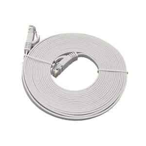 75 ft. RJ45 CAT6 Unshielded Twisted Pair Patch Cable, Flat White