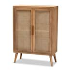 Baxton Studio Alina Oak 2 Door Accent Storage Cabinet 162 10554 HD