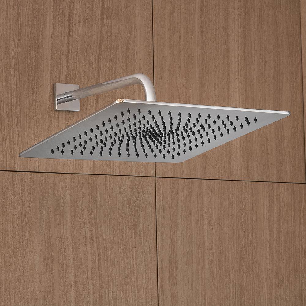 Polished Chrome Wall Mounted Shower Arm with Decorative Flange