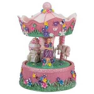 6 .5'' Children's Rotating Magical Fairy Carousel Music Box