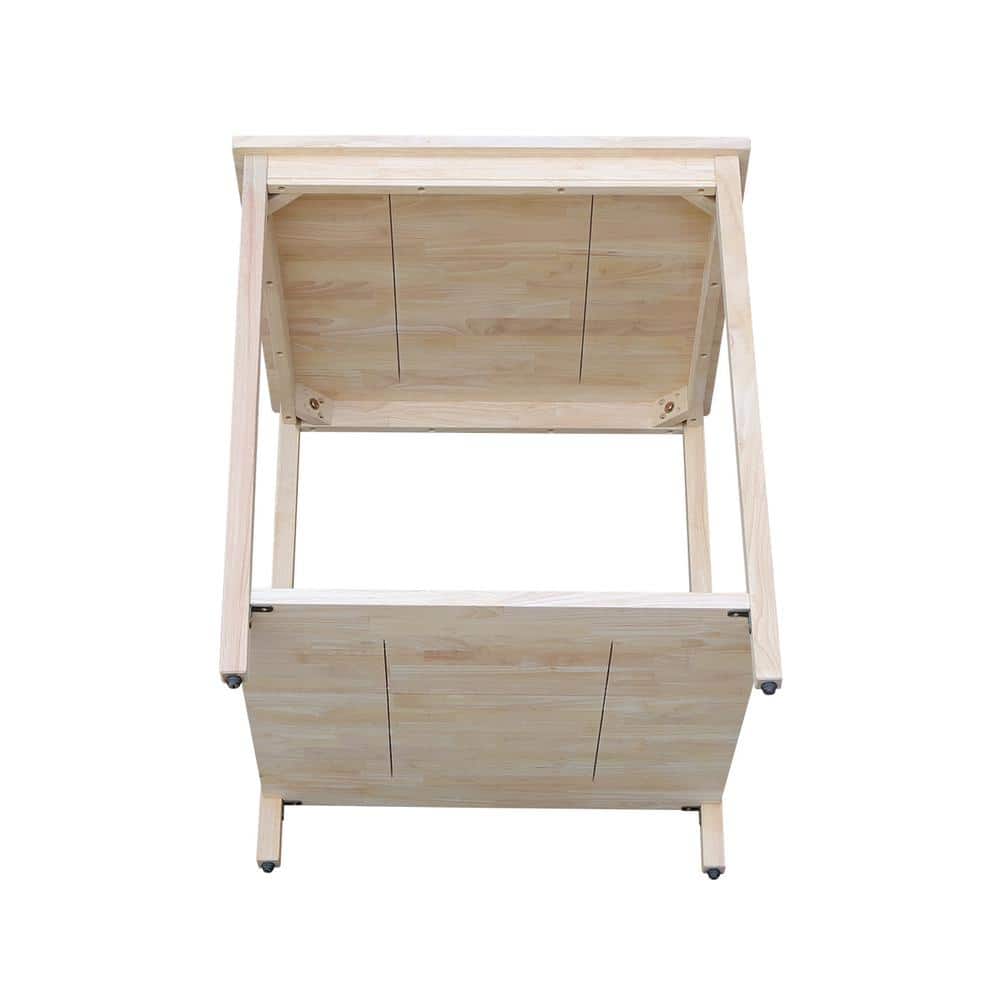 Elegant Solid Hardwood Traditional Printer Stand, 32'' Unfinished