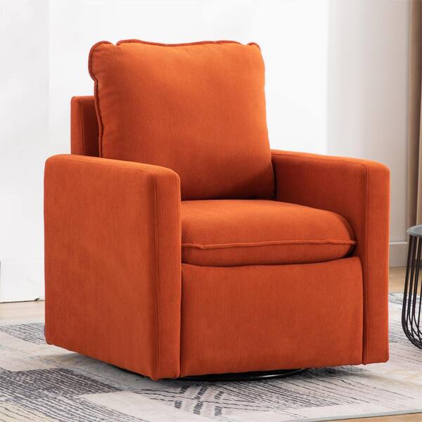 anpport Orange Leisure Swivel Barrel Sofa Arm Chair for Living Room
