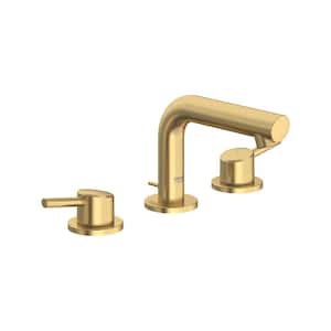 Concetto 8 in. Widespread 2-Handle Mid-Arc Bathroom Faucet in Brushed Cool Sunrise