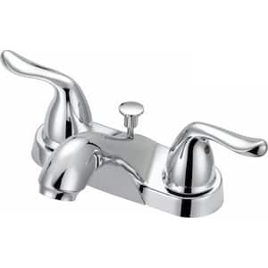 Constructor 4 in. Centerset Double Handle Bathroom Faucet in Chrome