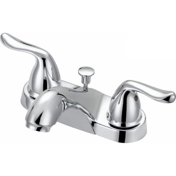 Glacier Bay Constructor 4 in. Centerset Double Handle Bathroom Faucet in Chrome