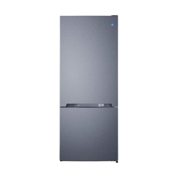28 in. W 15.1 cu. ft. Bottom Freezer Refrigerator with Ice Maker in Stainless Steel