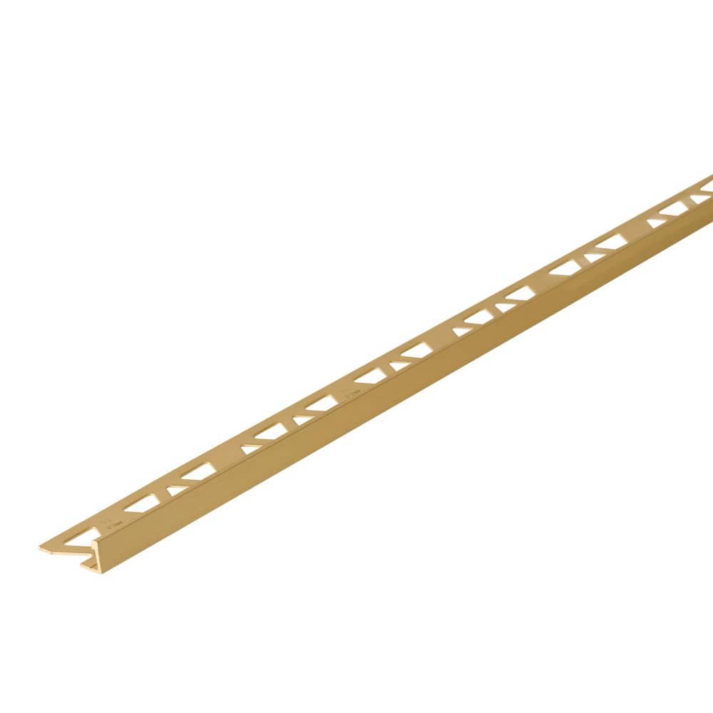 Brushed Gold Anodized 1.13 in. W x 96 in. L Aluminum 1/2 in. Tile Edge Trim price history on PriceWatchPro