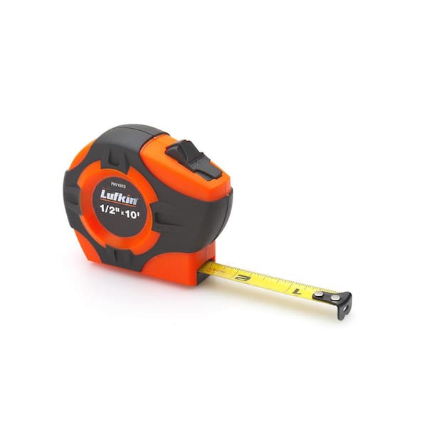 Crescent Lufkin P1000 Series 1 in. x 30 ft. Hi-Viz Orange Yellow Clad A5-Blade Power Return Tape Measure