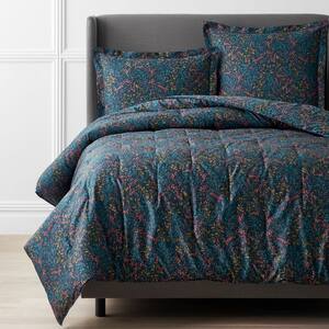 The Company Store Legends Luxury Abigail Blue Multi Queen Sateen Comforter 8 product