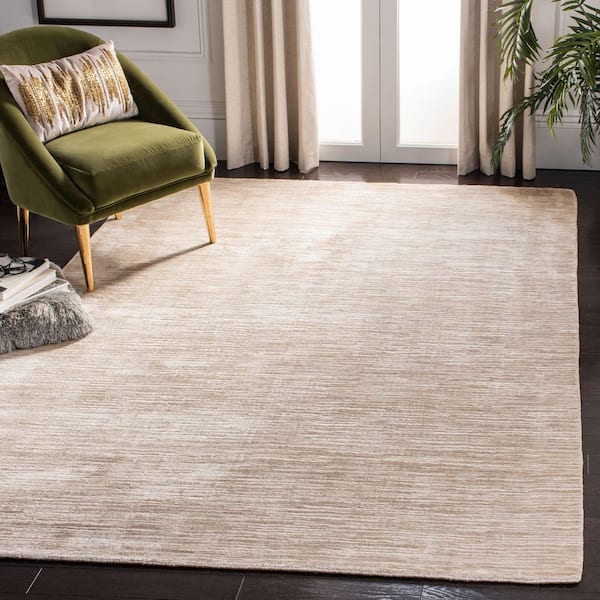 Mirage 3 ft. x 5 ft. Beige Solid Color Gradient Area Rug