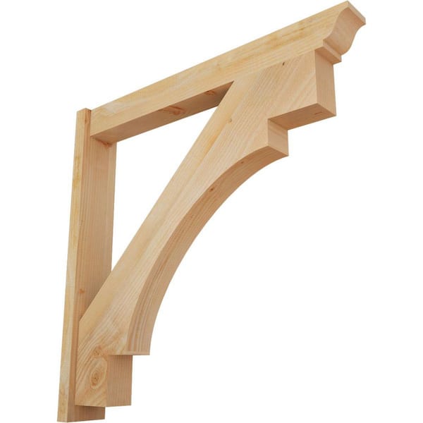 Ekena Millwork 6 in. x 42 in. x 42 in. Merced Traditional Rough Sawn Douglas Fir Outlooker