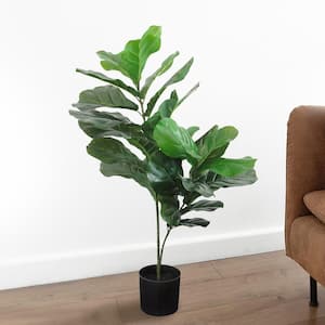 3 ft. Real Touch Artificial Fiddle Leaf Fig Tree in Pot