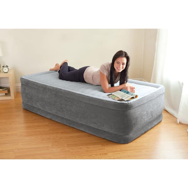 Intex Twin Dura Beam Plush Airbed Mattress hot with Built In Pump