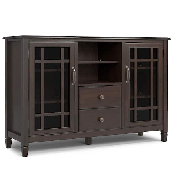 Connaught 53 in. Wide Dark Chestnut Brown Tall TV Stand For TVs Up to 60 in.