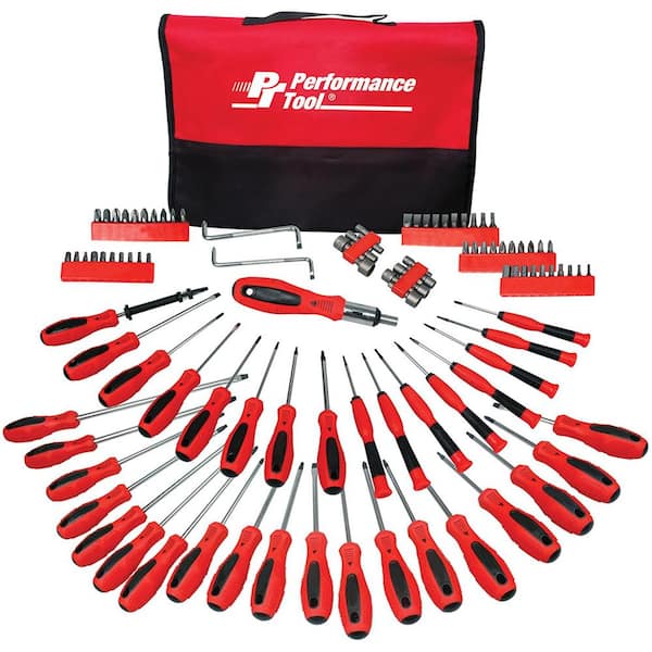 Performance Tool Screwdriver Set with Pouch (100-Piece)