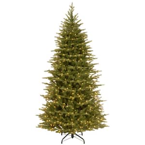 7-1/2 ft. Feel Real Nordic Spruce Medium Hinged Artificial Christmas Tree with Clear Lights