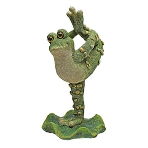 9 in. H Boogie Down Dancing Leg Up Frog Statues