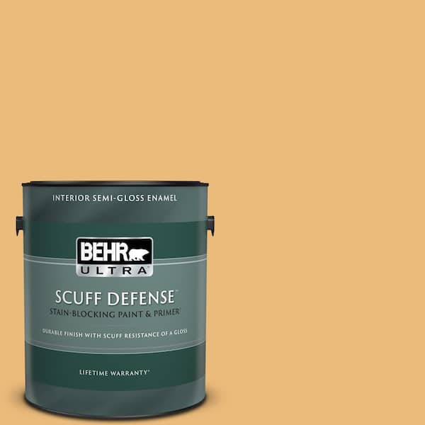 BEHR ULTRA 1 gal. #BXC-61 Early Harvest Extra Durable Semi-Gloss Enamel Interior Paint & Primer