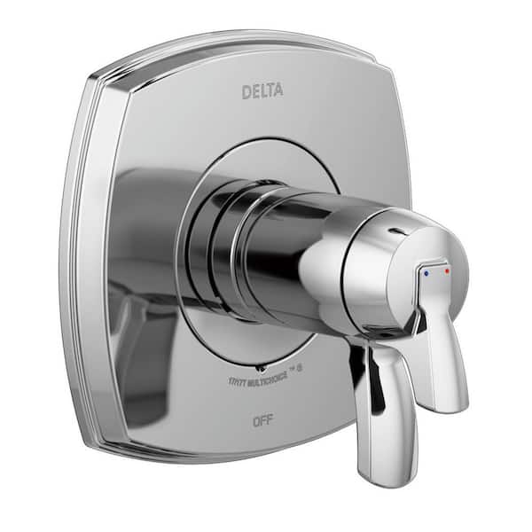 Delta Stryke TempAssure 1-Handle Wall Mount Diverter Valve Faucet Trim Kit in Chrome (Valve Not Included)